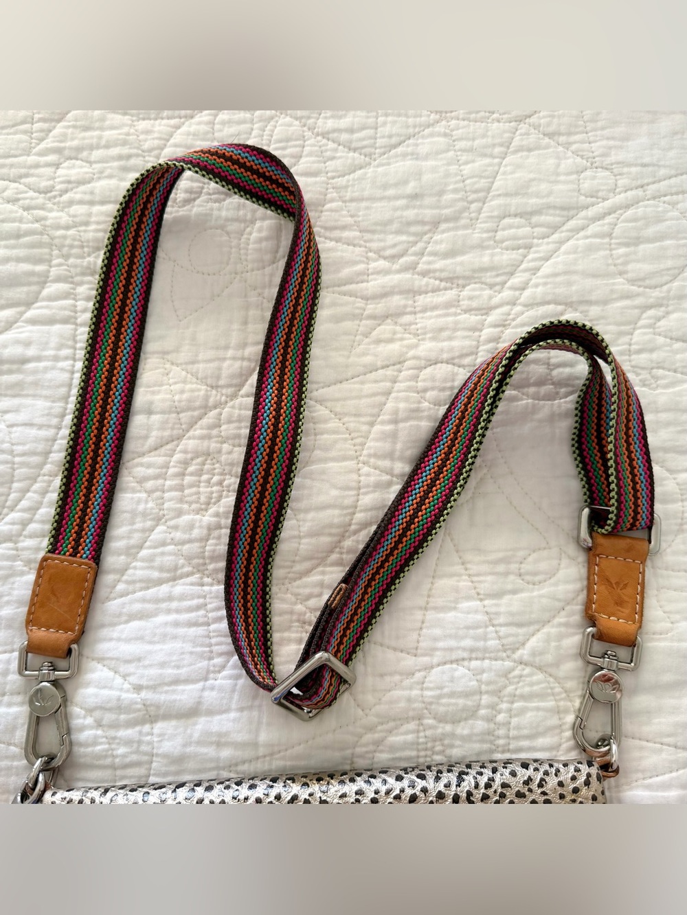Consuela Wesley Uptown Pebbled Texture Leather Crossbody Wallet Magnetic Closure - Picture 14 of 15